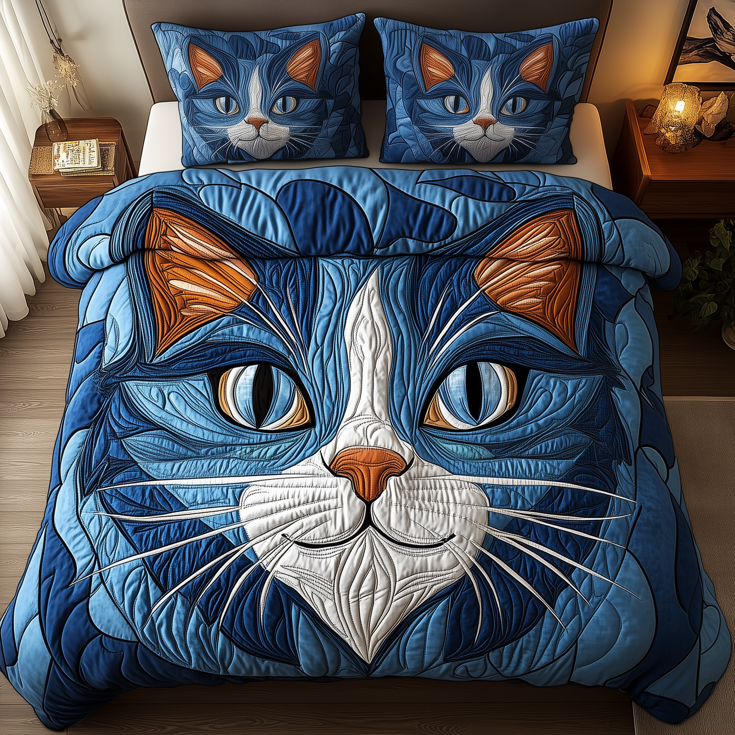 Purrfectly Cat 3-Piece Quilted Bedding Set GFTOTP2009