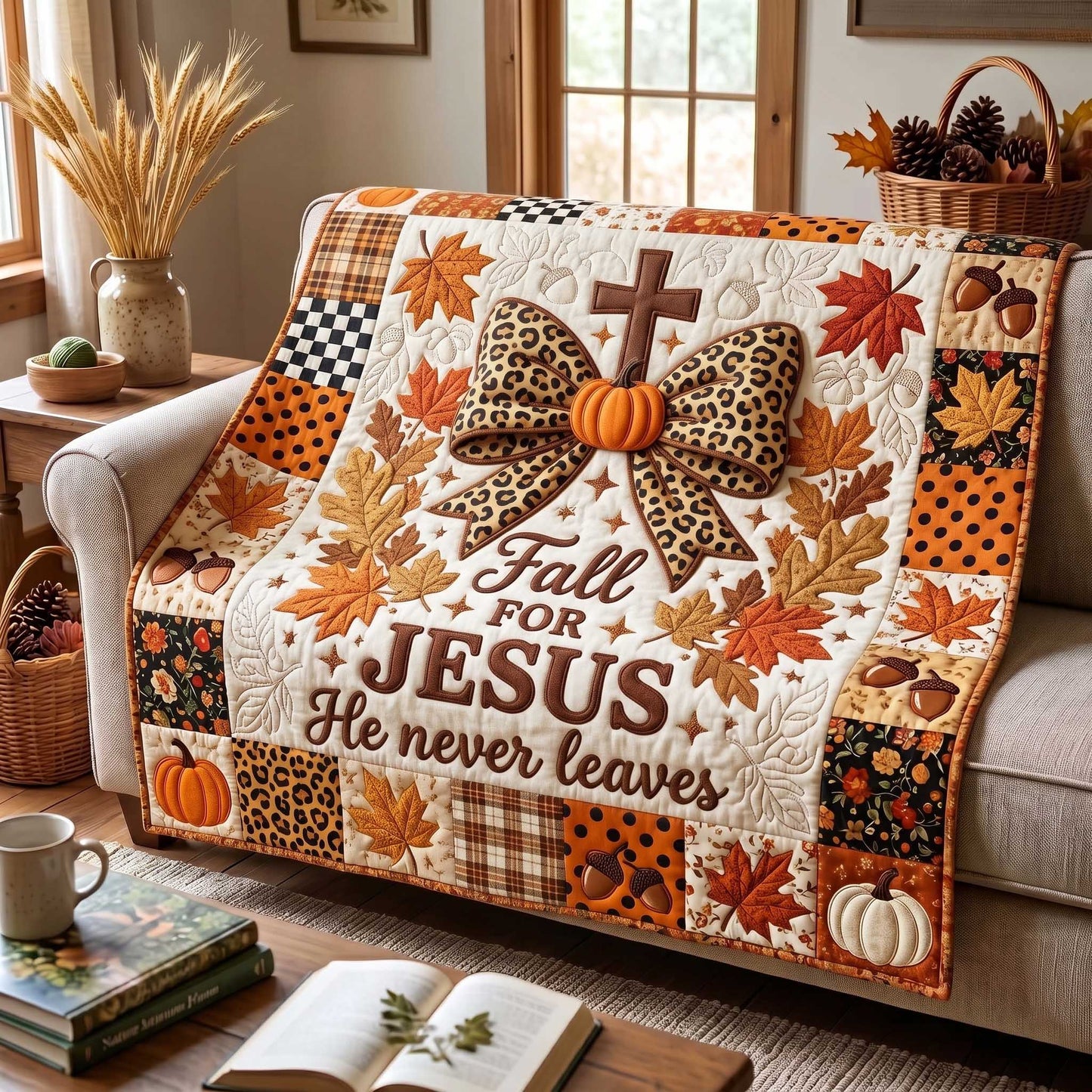Fall For Jesus Quilted Blanket GFTOTP20115