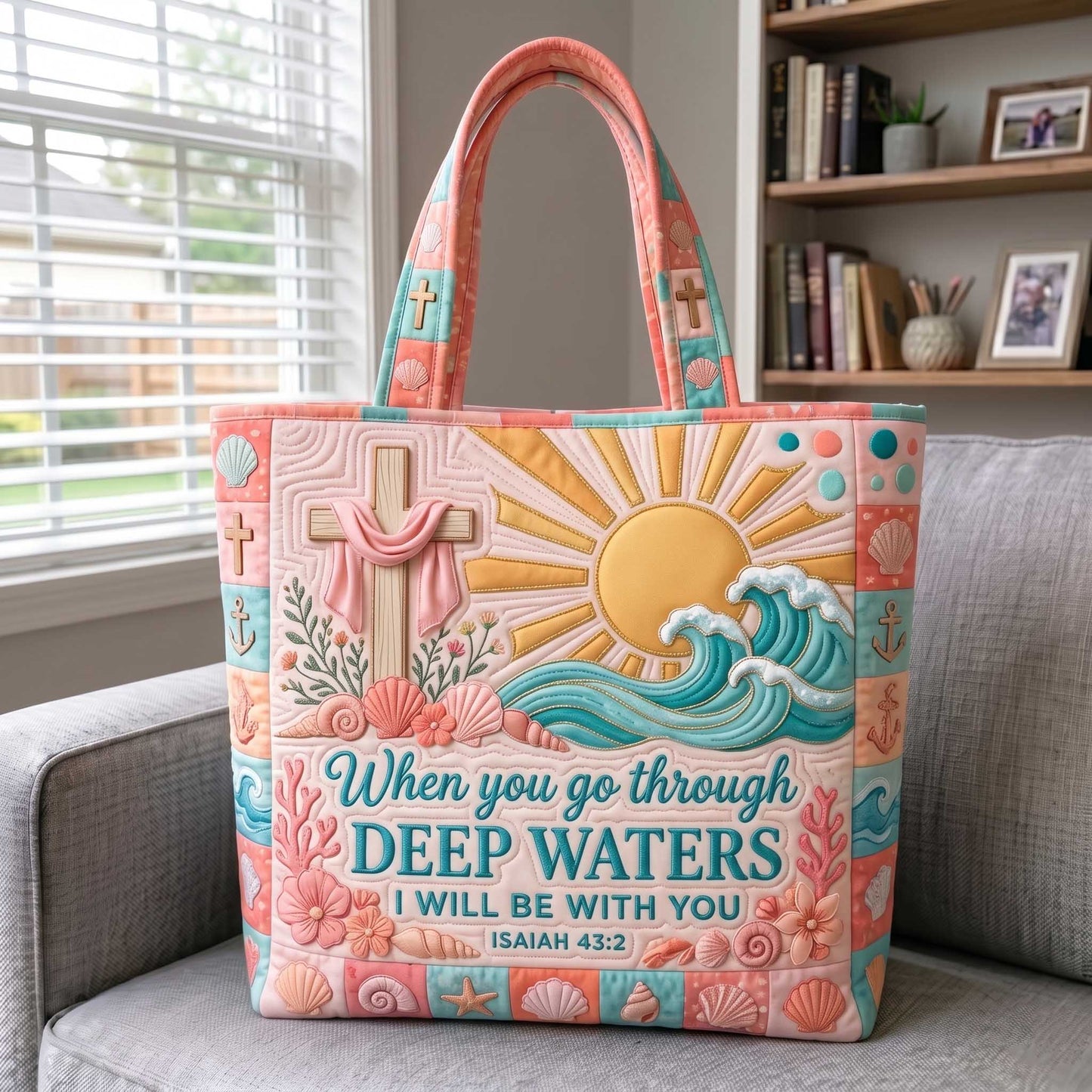 Ocean Grace Quilted Tote Bag GFTOTP20134