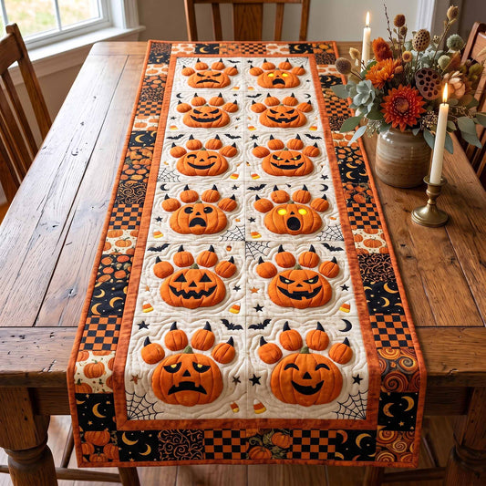Pumpkin Spooky Paws Quilted Table Runner GFTOTP20155