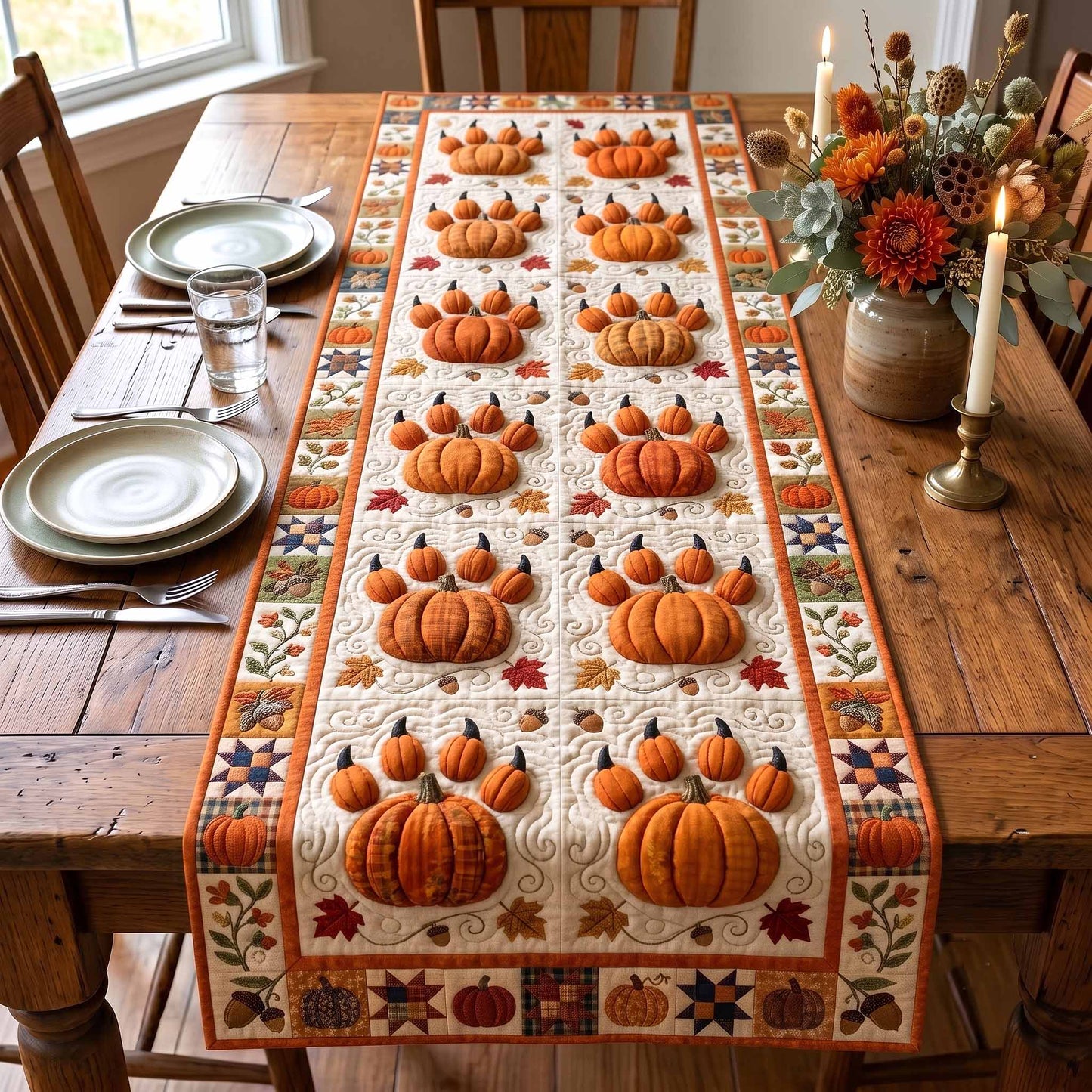 Pumpkin Paws Quilted Table Runner GFTOTP20157