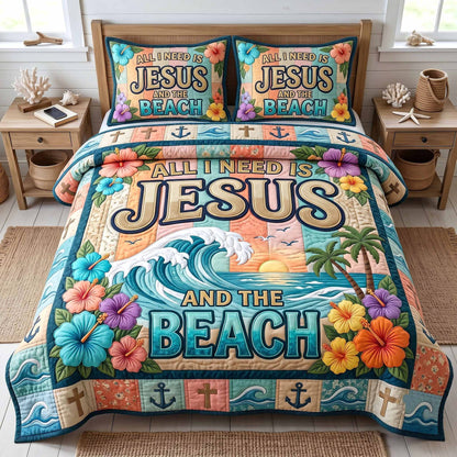 Ocean Grace 3-Piece Quilted Bedding Set GFTOTP20162