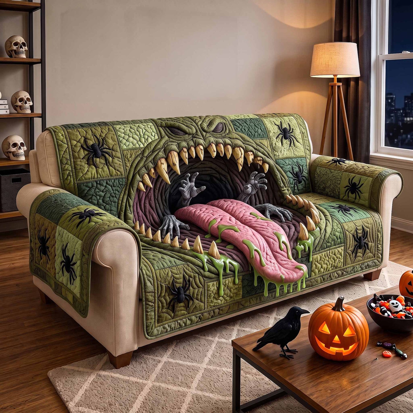 Wicked Hollow Quilted Sofa Cover GFTOTP20296