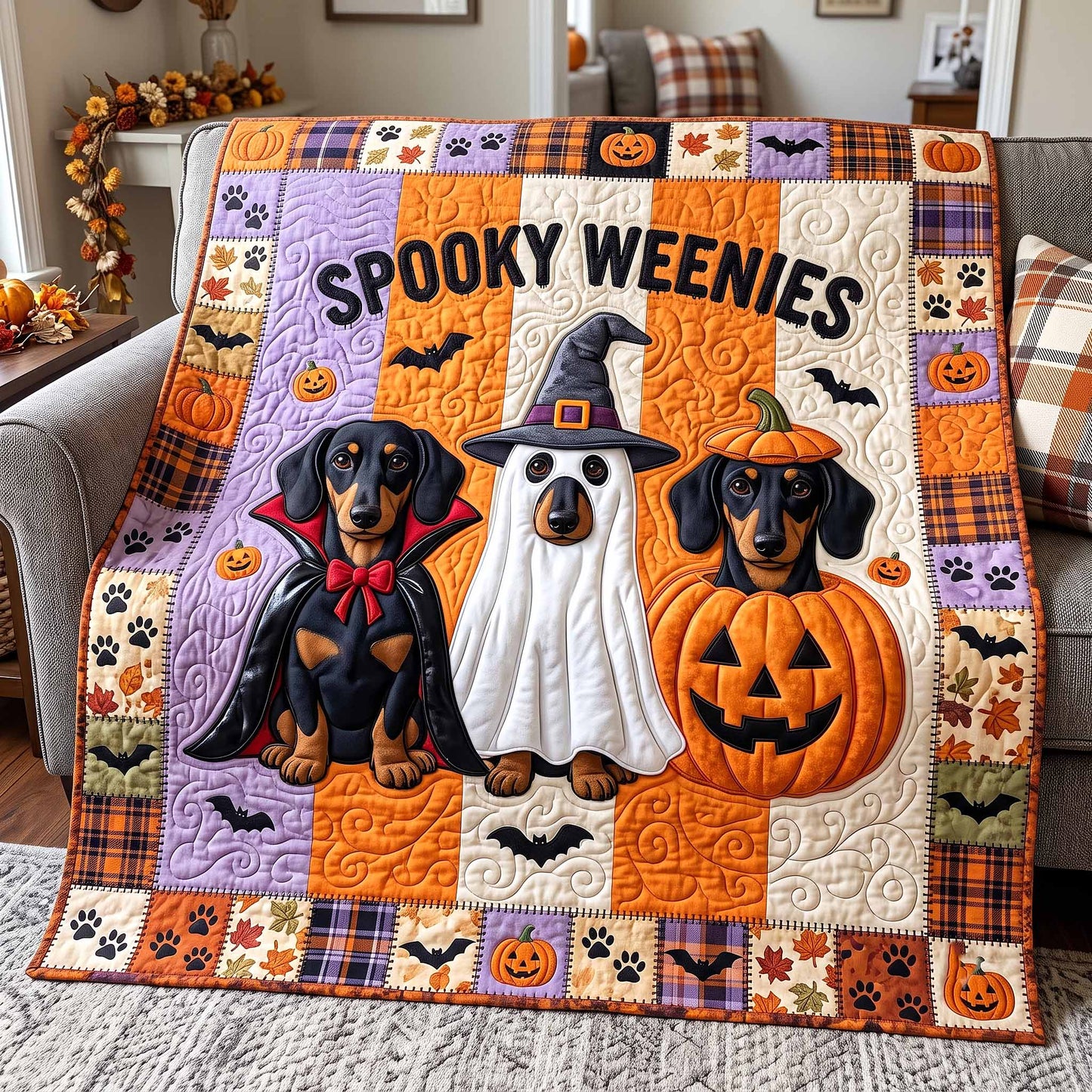 Boo Wiener Quilted Blanket GFTOTP20305