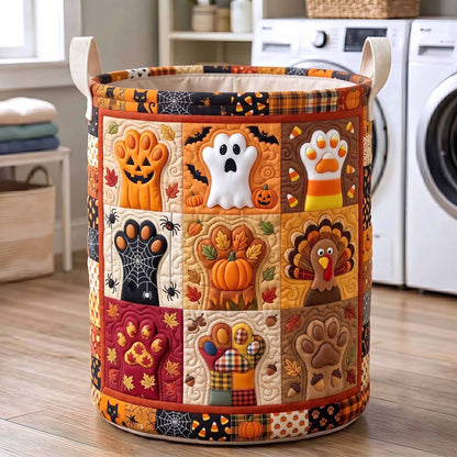 Halloween Paws Quilted Laundry Basket GFTOTP20314