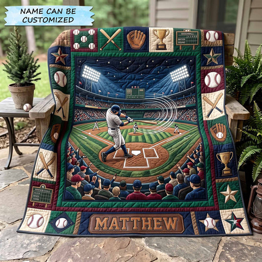 Personalized Baseball Pride Quilted Blanket QTCUZ GFTOTP20361