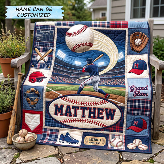Personalized Baseball Heritage Quilted Blanket QTCUZ GFTOTP20365