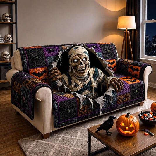 Midnight Mummy Quilted Sofa Cover GFTOTP20398