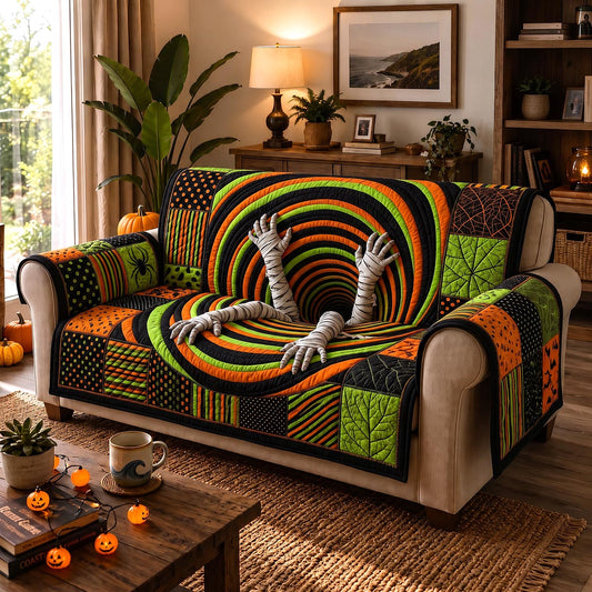 Midnight Mummy Quilted Sofa Cover GFTOTP20403
