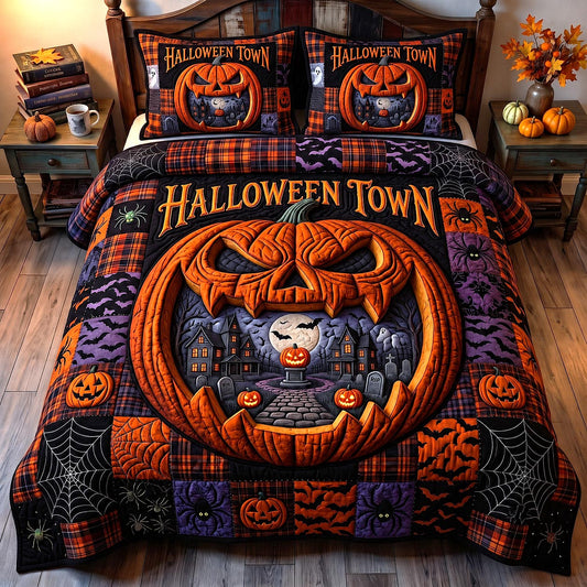 Wicked Village 3-Piece Quilted Bedding Set GFTOTP20410