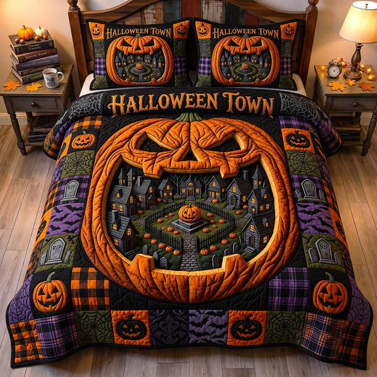 Wicked Village 3-Piece Quilted Bedding Set GFTOTP20411