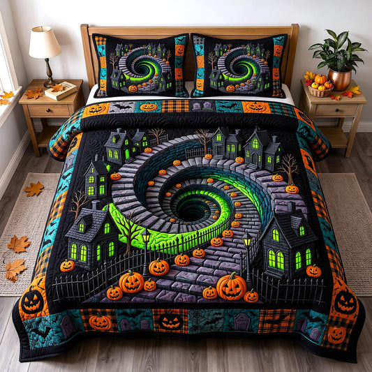 Wicked Village 3-Piece Quilted Bedding Set GFTOTP20414