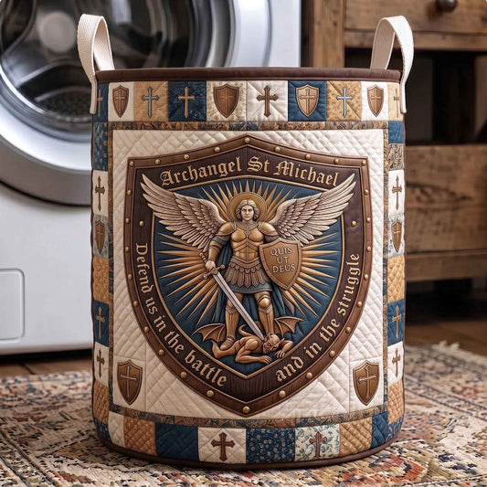 Saint Michael Quilted Laundry Basket GFTOTP20434C2
