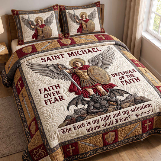 Saint Michael 3-Piece Quilted Bedding Set GFTOTP20438