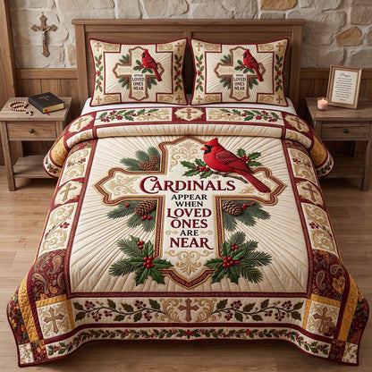 Cardinal Faith 3-Piece Quilted Bedding Set GFTOTP20451