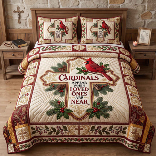 Cardinal Faith 3-Piece Quilted Bedding Set GFTOTP20451