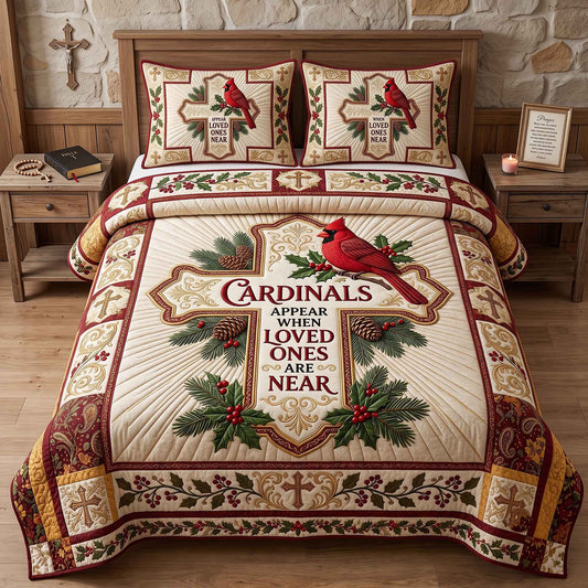 Cardinal Faith 3-Piece Quilted Bedding Set GFTOTP20451