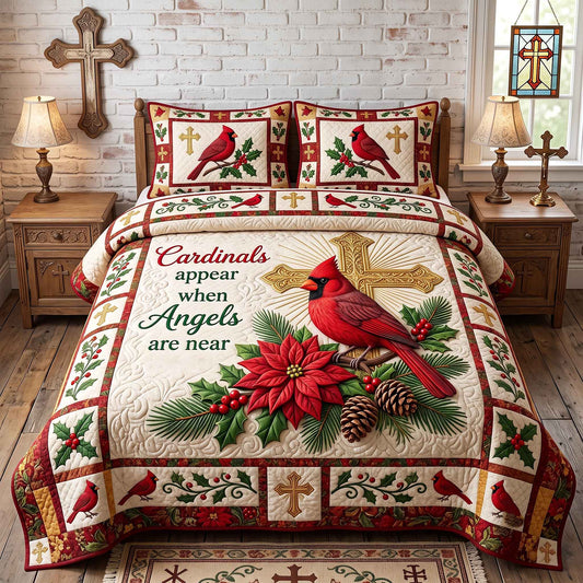 Cardinal Faith 3-Piece Quilted Bedding Set GFTOTP20452