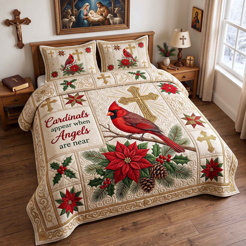 Cardinal Faith 3-Piece Quilted Bedding Set GFTOTP20453