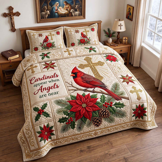 Cardinal Faith 3-Piece Quilted Bedding Set GFTOTP20453