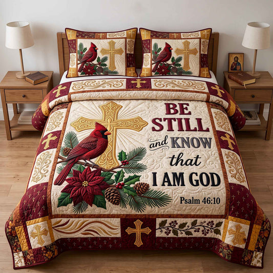 Cardinal Faith 3-Piece Quilted Bedding Set GFTOTP20455