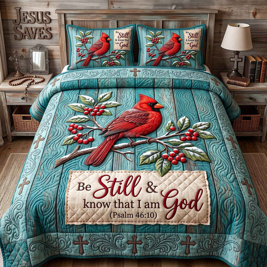 Cardinal Faith 3-Piece Quilted Bedding Set GFTOTP20456