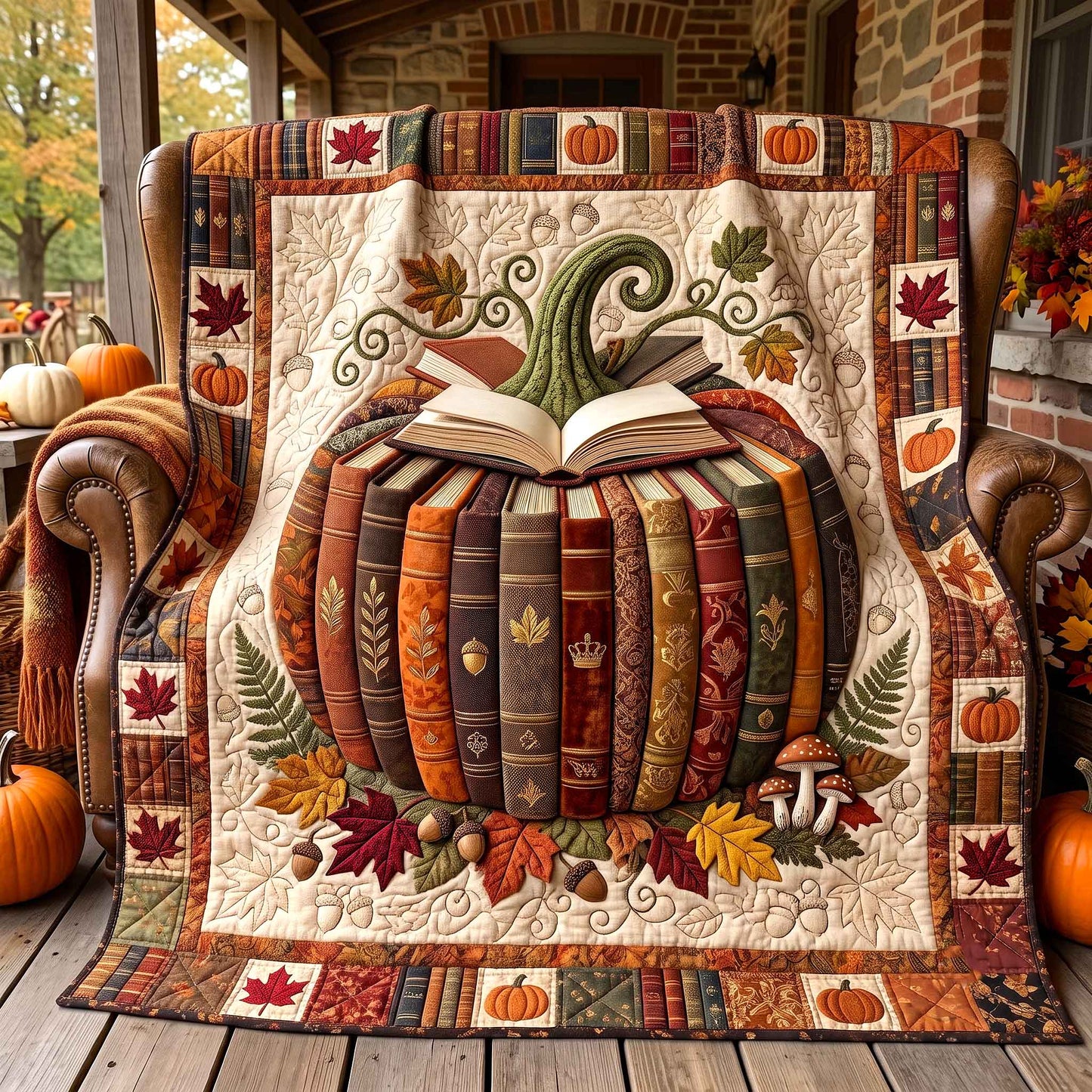 Pumpkin Chapters Quilted Blanket GFTOTP20457