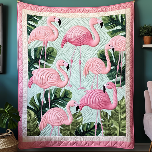 Tropical Flamingo Quilted Blanket GFTOTP2045