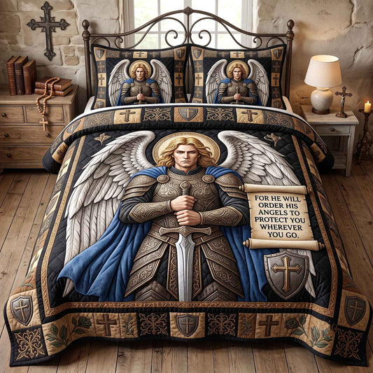 Saint Michael 3-Piece Quilted Bedding Set GFTOTP20488