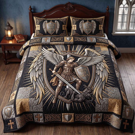 Saint Michael 3-Piece Quilted Bedding Set GFTOTP20489