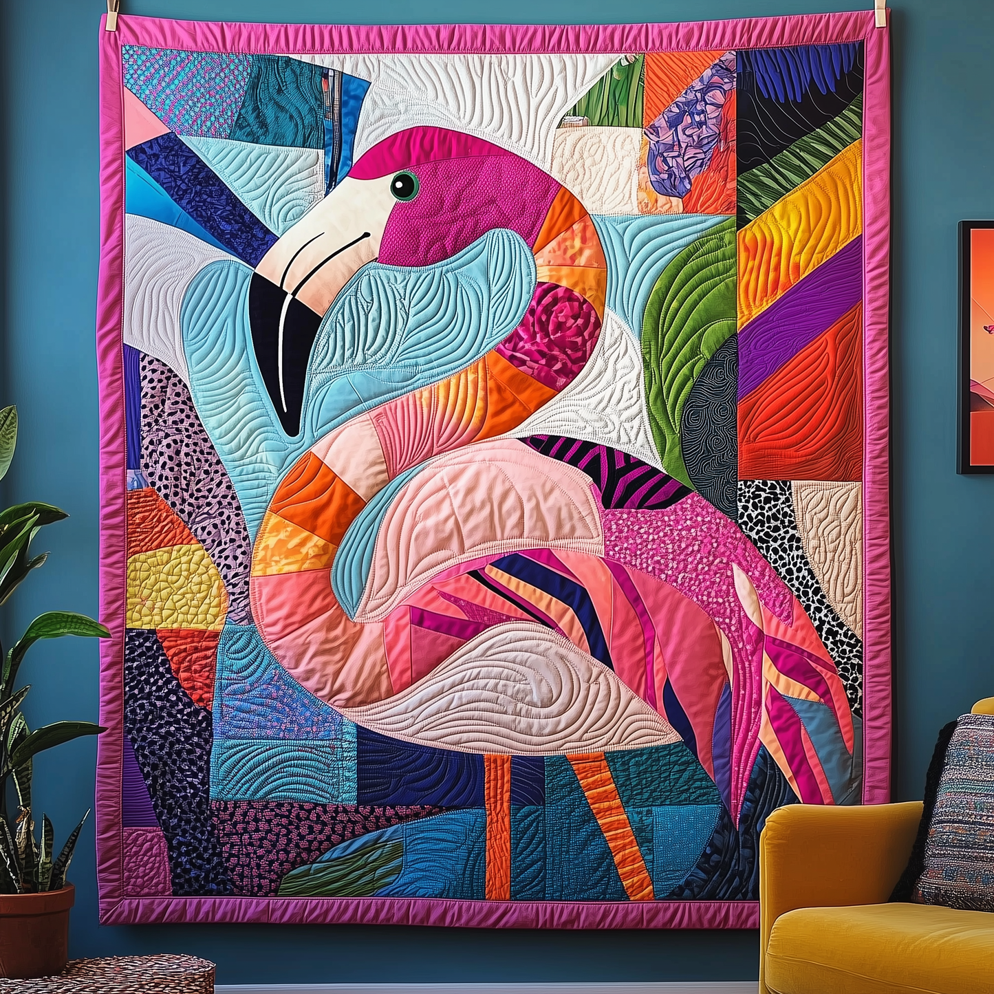 Tropical Flamingo Quilted Blanket GFTOTP2050