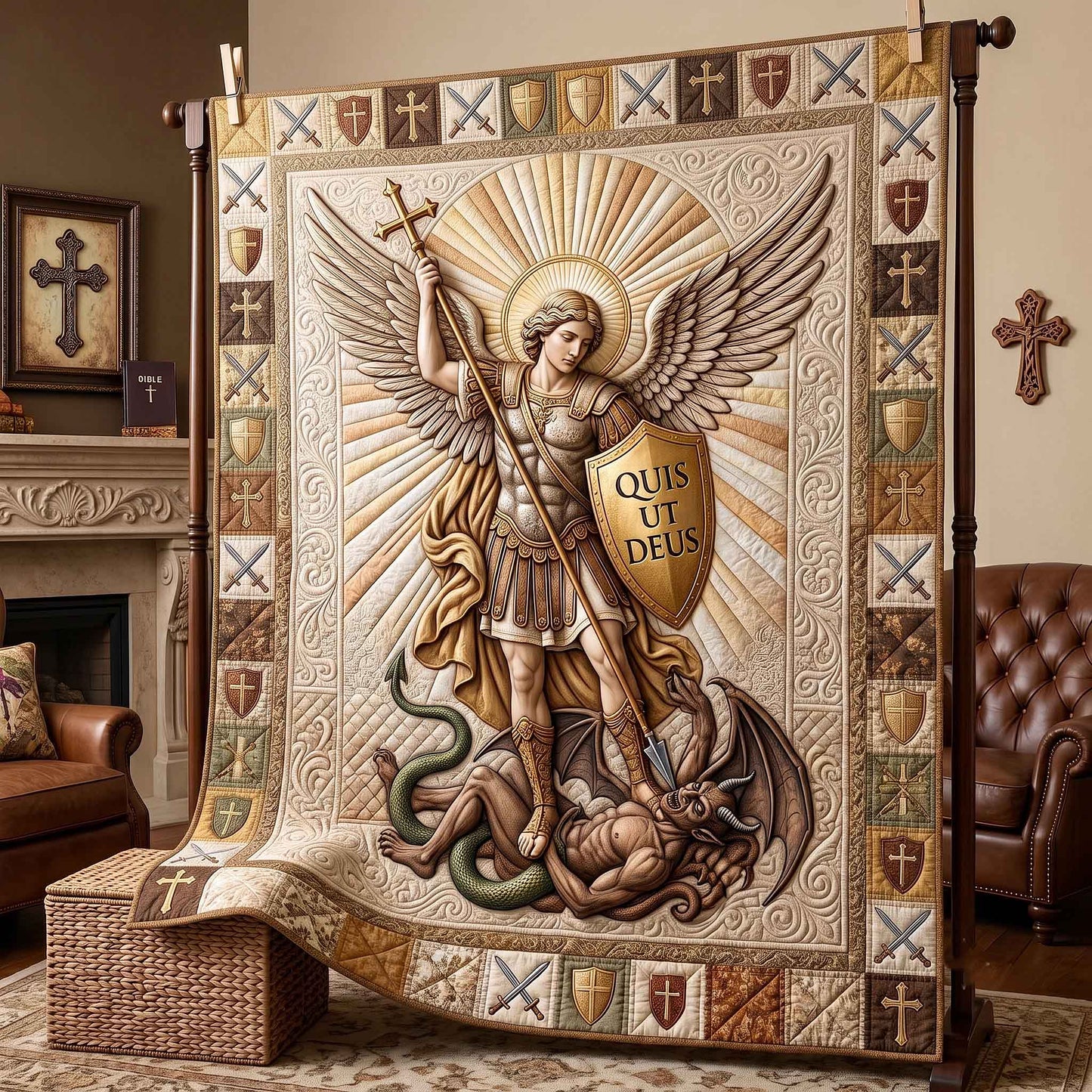 Saint Michael Quilted Blanket GFTOTP20512