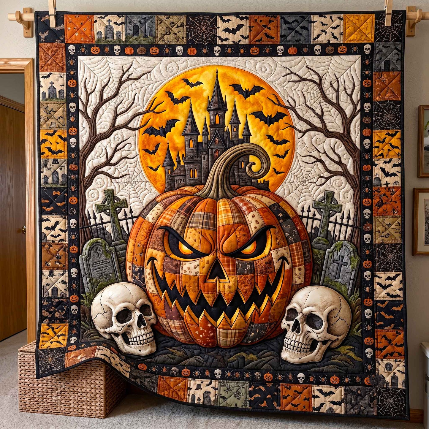 Haunted Pumpkin Quilted Blanket GFTOTP20520