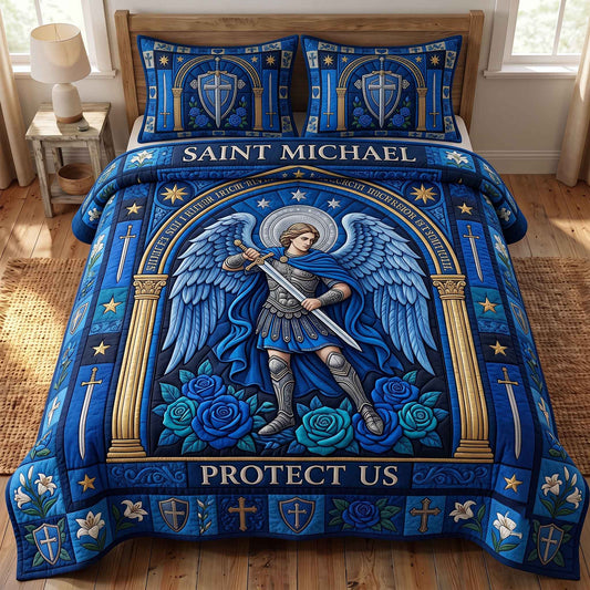 Saint Michael 3-Piece Quilted Bedding Set GFTOTP20523