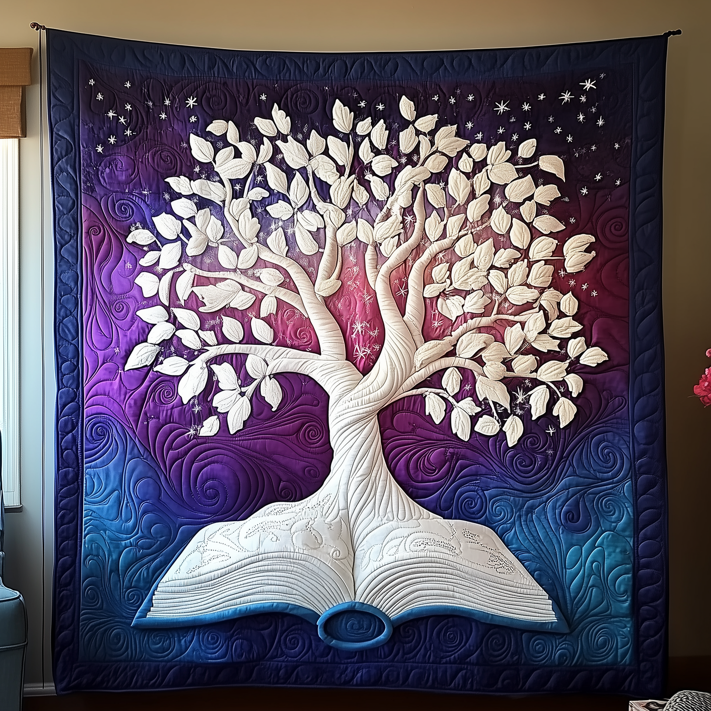 Whispers of the Forest Library Quilted Blanket GFTOTP2053