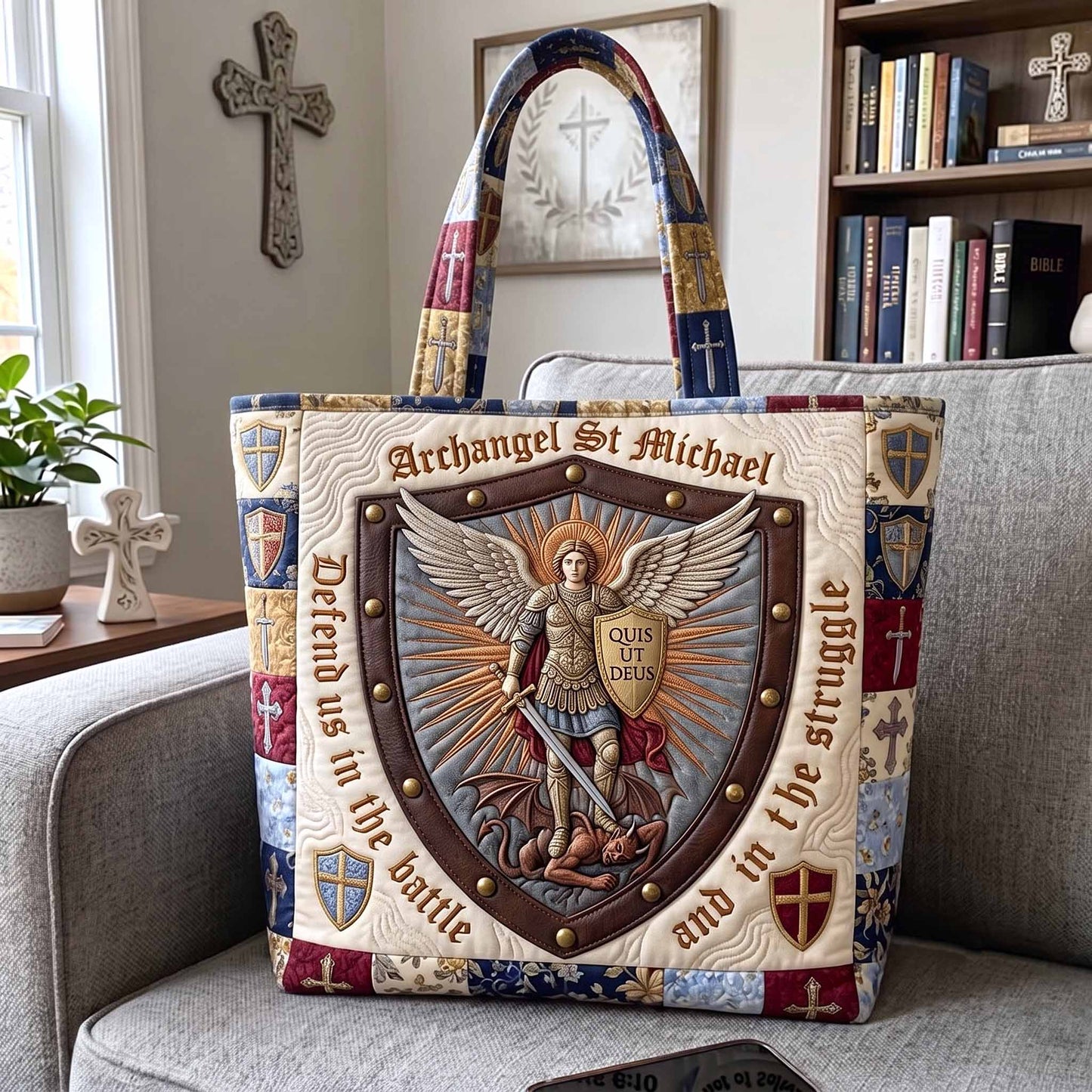 Saint Michael Quilted Tote Bag GFTOTP20540