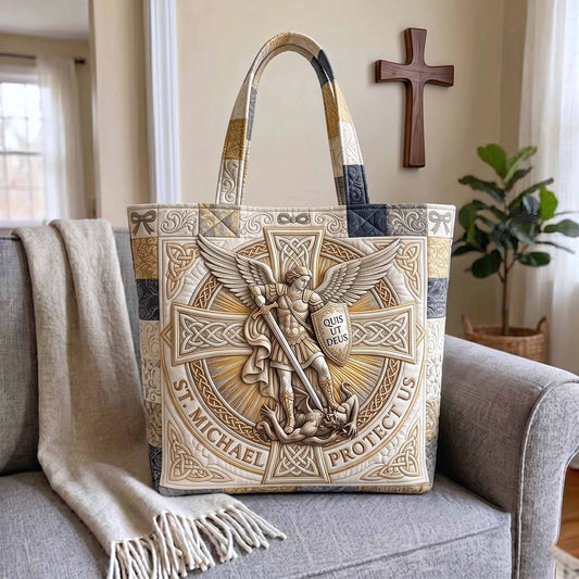 Saint Michael Quilted Tote Bag GFTOTP20543