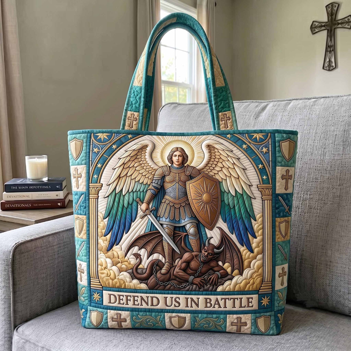 Saint Michael Quilted Tote Bag GFTOTP20544