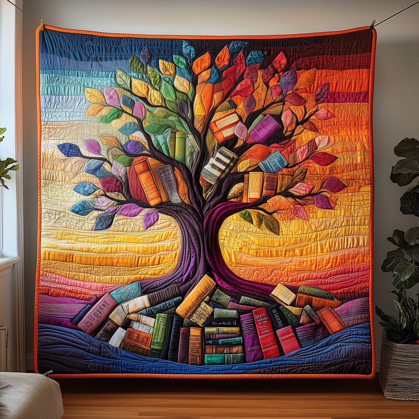 Whispers of the Forest Library Quilted Blanket GFTOTP2054