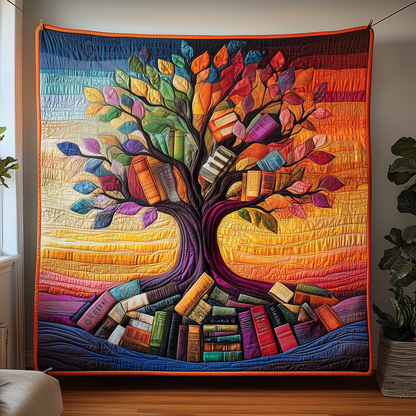 Whispers of the Forest Library Quilted Blanket GFTOTP2054