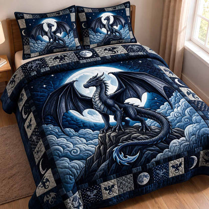 Moonshadow Dragon 3-Piece Quilted Bedding Set GFTOTP20551