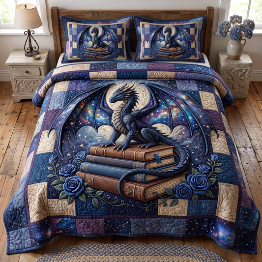 Celestial Dragon 3-Piece Quilted Bedding Set GFTOTP20552