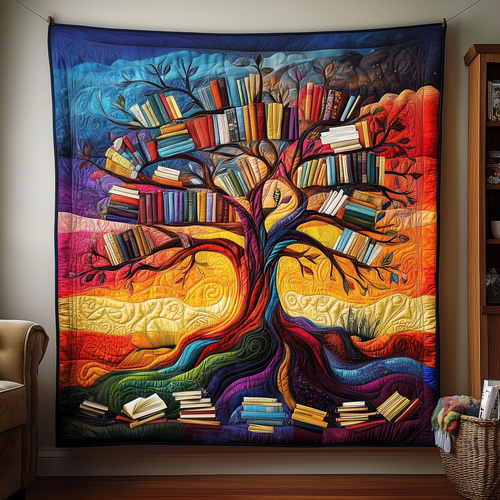 Whispers of the Forest Library Quilted Blanket GFTOTP2055