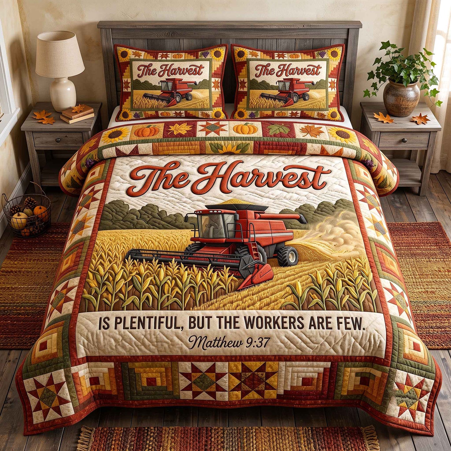 Harvest Of Blessings 3-Piece Quilted Bedding Set GFTOTP20570