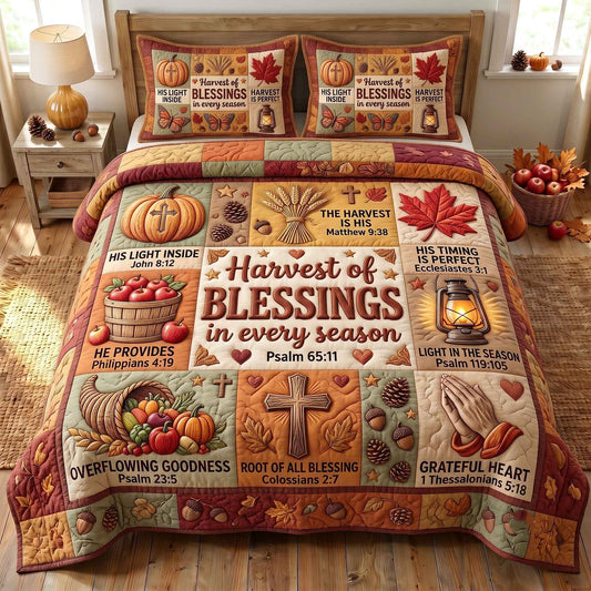 Harvest Of Blessings 3-Piece Quilted Bedding Set GFTOTP20571