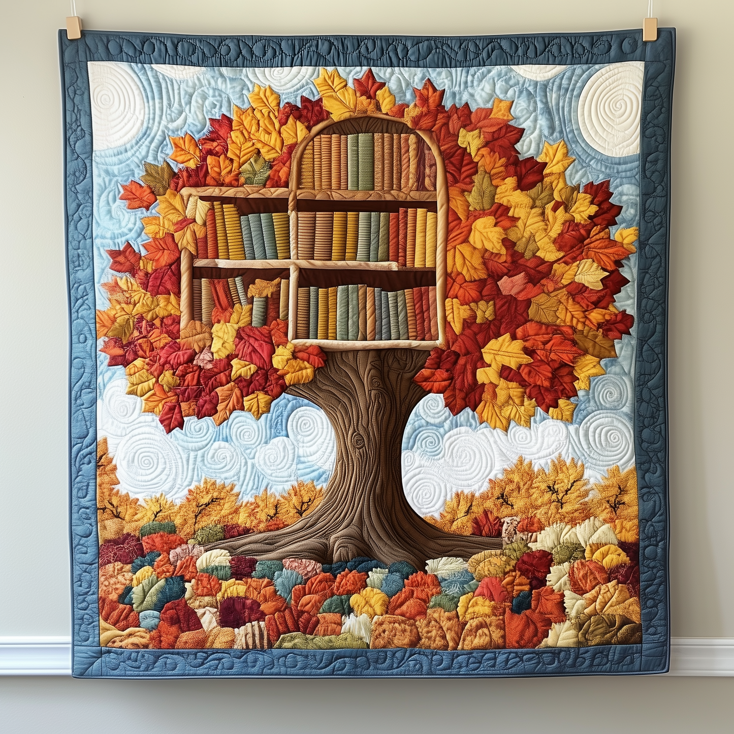 Whispers of the Forest Library Quilted Blanket GFTOTP2057