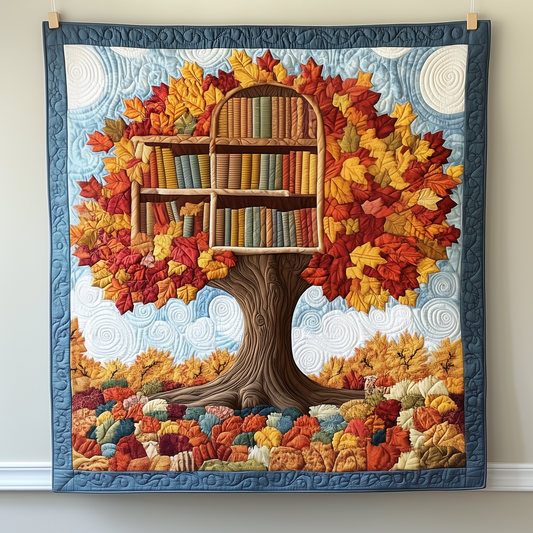 Whispers of the Forest Library Quilted Blanket GFTOTP2057