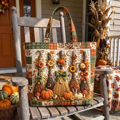 Autumn Broom Quilted Tote Bag GFTOTP20581