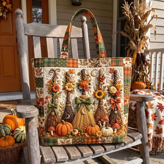 Autumn Broom Quilted Tote Bag GFTOTP20581