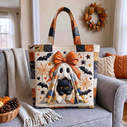Black Cat Magic Quilted Tote Bag GFTOTP20587